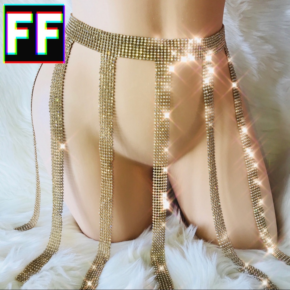 Crystal Rhinestone Tassel Skirt ✨ - Picture 5 of 8